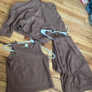 Shein brown set